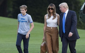 Ảnh Đệ nhất Phu nhân Mỹ Melania và con út dọn vào Nhà Trắng