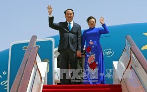 Chủ tịch nước Trần Đại Quang lên đường thăm chính thức Cộng hòa Belarus