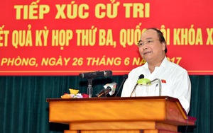 Thủ tướng tiếp xúc cử tri Hải Phòng: Không có chuyện Hà Nội mở rộng đến Thái Nguyên, Hòa Bình