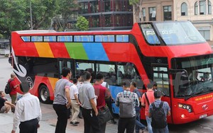 Cận cảnh xe buýt 2 tầng 'độc đáo' phục vụ khách du lịch ở Hà Nội