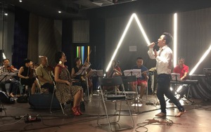 Hồng Nhung và Tùng Dương tập luyện cho đêm nhạc 'Tình yêu Hà Nội phố'