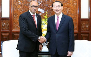 HÌNH ẢNH: Chủ tịch nước Trần Đại Quang tiếp Đại sứ Cuba