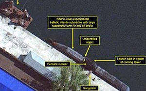 Lần đầu lộ ảnh từ vệ tinh Triều Tiên bí mật chế tạo ‘tàu ngầm tên lửa đạn đạo’