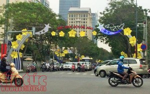 TP Hồ Chí Minh trang trí đường phố chào đón năm mới 2018
