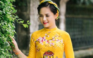 Thu Quỳnh 'Sống chung với mẹ chồng' diện áo dài đôi đẹp dịu dàng
