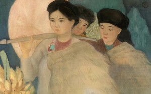 Đấu giá bức tranh lụa đáng sưu tập 'Thôn nữ Bắc kỳ' của họa sĩ Nam Sơn