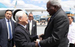 Tổng Bí thư Nguyễn Phú Trọng hội kiến Chủ tịch Quốc hội Cuba Esteban Lazo Hernándes