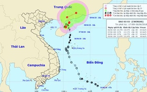 Bão số 2 sẽ suy yếu dần thành áp thấp nhiệt đới