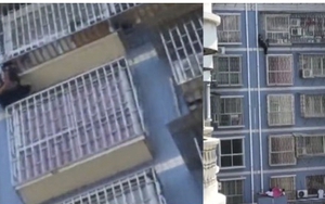 VIDEO: Giải cứu cậu bé bị kẹp đầu, treo lơ lửng ngoài ban công