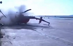 VIDEO: Trực thăng Mi-8 lao thẳng vào tòa nhà vỡ vụn