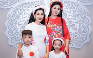 Nguyệt ‘Phía trước là bầu trời’ cùng hai con trình diễn BST của Hoa hậu Ngọc Hân