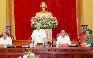 Tổng Bí thư, Chủ tịch nước, Thủ tướng dự Hội nghị Ban Thường vụ Đảng ủy Công an Trung ương