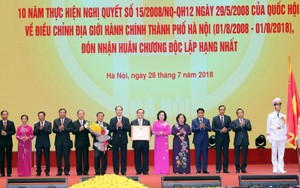 Lễ kỷ niệm 10 năm Hà Nội điều chỉnh địa giới hành chính và đón nhận Huân chương Độc lập hạng Nhất
