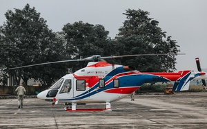 Cận cảnh trực thăng Ansat và Mi-171A2 của Nga tại sân bay Gia Lâm