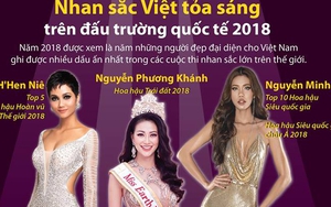 Những nhan sắc Việt tỏa sáng trên đấu trường quốc tế 2018