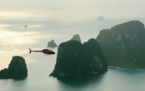 Truyền thông quốc tế giới thiệu trải nghiệm Vịnh Hạ Long bằng trực thăng