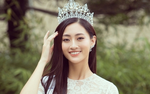 Tân Hoa hậu Lương Thùy Linh đẹp dịu dàng trong trang phục của NTK Nguyễn Quảng