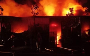 Cháy lớn tại Viện điều tra Quy hoạch rừng tại huyện Thanh Trì, Hà Nội