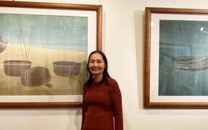 Tranh lụa Hoàng Minh Hằng - Nét tự tại hiếm gặp