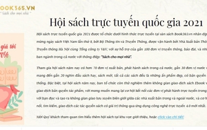 Ngày sách Việt Nam 21/4: Khai mạc Hội sách trực tuyến quốc gia lần thứ 2