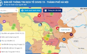 Hà Nội: Người dân có thể tự tra thông tin dịch tễ trên bản đồ Covid-19