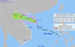 Cập nhật: Đến sáng 8/7, áp thấp nhiệt đới gây gió cấp 6-7 ven biển từ Quảng Ninh đến Nghệ An