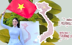 Hoàng Hương Ly vẽ bản đồ Việt Nam dự thi tài năng ở Miss Tourism International 2021