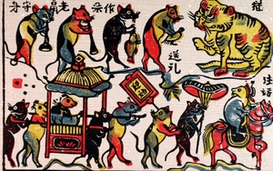 Khám phá sự biến hóa của nét trong tranh Đông Hồ (kỳ 5): Nét hóa mảng trong 'Đám cưới chuột'