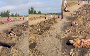 Nghệ An: Đã sớm giải tán nhóm du khách nằm xuống các hố cát gây xôn xao trên Facebook