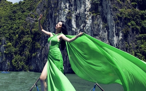 Người đẹp Lâm Thu Hồng quảng bá Vịnh Hạ Long tại Hoa hậu Hoàn cầu 2022