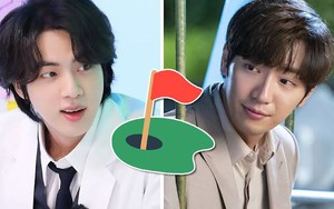 Jin BTS đánh golf với trai đẹp
