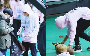 Cưng xỉu loạt khoảnh khắc Jungkook BTS giúp đỡ mọi người sau hậu trường