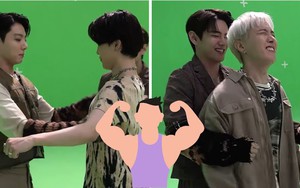 Cảnh hỗn loạn khi bộ ba BTS giúp nhau... nâng cơ bắp