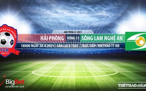 Soi kèo nhà cái Hải Phòng vs SLNA. TTTT HD. Trực tiếp bóng đá Việt Nam hôm nay
