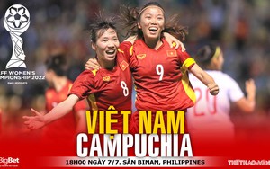 VIDEO Nữ Việt Nam vs Campuchia: VTV6 trực tiếp bóng đá nữ Đông Nam Á (18h00, 7/7)