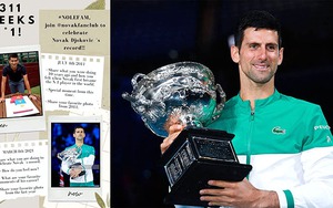 Djokovic lập kỷ lục 311 tuần trên ngôi số 1 ATP: Cristiano Ronaldo của quần vợt