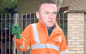Wayne Rooney đi làm... công nhân dọn vệ sinh