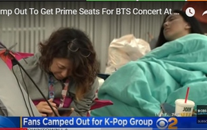 Fan 'ăn chực nằm chờ' đón xem màn diễn của BTS ở Los Angeles