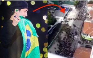 ARMY Brazil tràn xuống phố đón thần tượng, nhưng vẫn không quên hành động dễ thương này