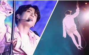 Jungkook bay trên sân khấu SVĐ Rose Bowl, trình diễn solo ‘Euphoria’
