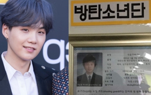 Trông Suga (BTS) thế nào thời trung học qua bức ảnh được trưng bày ở trường cũ?