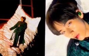 V (BTS) trình diễn trên giường, trông cực gợi cảm với màn diễn solo tại SVĐ Rose Bowl