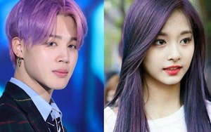 Fan ‘đứng hình’ khi ngắm các thần tượng K-pop với mái tóc tím: Jungkook, V BTS, Tzuyu Twice…