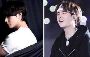 V BTS tung chiêu khoe cơ bắp, Suga chỉ biết cười trừ