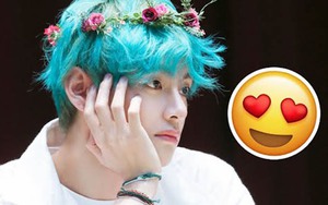 V BTS đẹp tinh quái trong mái tóc màu xanh