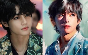 Vẻ đẹp siêu thực của V BTS trong tranh màu nước