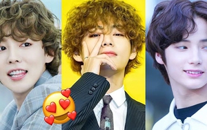 10+ nam thần K-pop ‘đốn tim’ fan với mái tóc xoăn: V BTS, Hueningkai TXT…