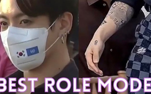 Jungkook BTS 'dám' để lộ hình xăm và khuyên mày ngay tại LHQ