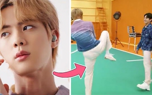 Hậu trường BTS: Jin thách Jungkook đấu tay đôi trong lúc đang quay quảng cáo Galaxy Flip 3
