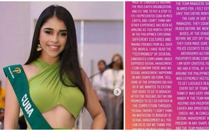 Nổ ra tranh cãi khi người đẹp Cuba tuyên bố ‘không có chuyện quấy rối tình dục tại Miss Earth 2018'